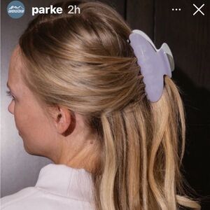 PARKE Hair Claw Clip in LILAC New Plus Denim Zip Case